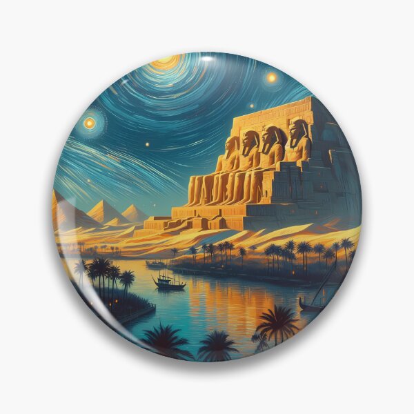 Item preview, Egypt, design in the style of Vincent van Gogh Starry Night designed and sold by CreativeSparkzz.