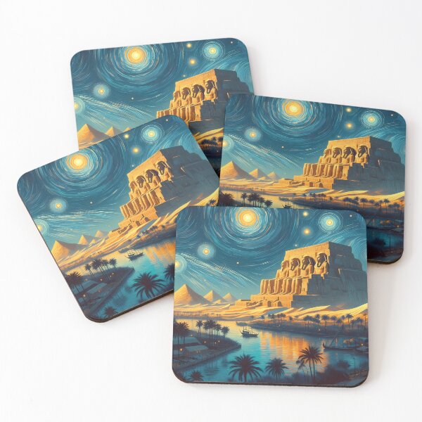 Item preview, Egypt, design in the style of Vincent van Gogh Starry Night designed and sold by CreativeSparkzz.