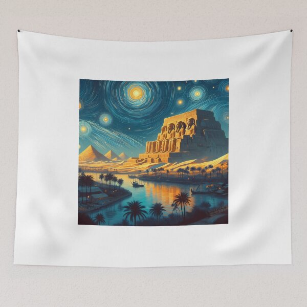 Item preview, Egypt, design in the style of Vincent van Gogh Starry Night designed and sold by CreativeSparkzz.