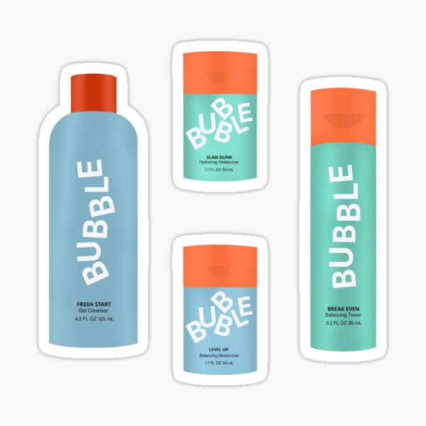 Item preview, Bubble Skincare Moisturizer Cleanser Toner Collection Illustration designed and sold by emilylukas.