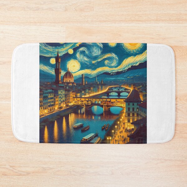 Item preview, Florence, Italy, design in the style of Vincent van Gogh Starry Night designed and sold by CreativeSparkzz.
