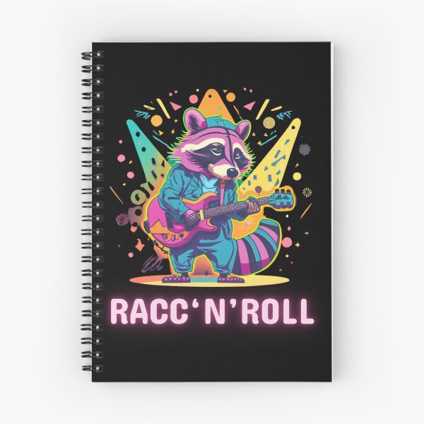 Item preview, rock and roll raccoon designed and sold by TranquilTrinket.