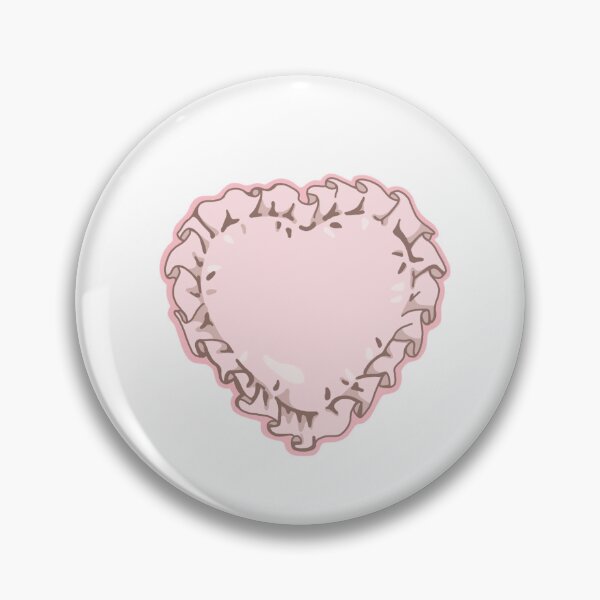 Item preview, Super cute pink heart with ruffle edge designed and sold by thecoolcanvas.