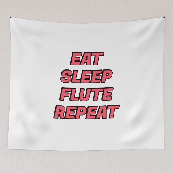 Item preview, Eat Sleep Flute Repeat flutist, flautist musician humor designed and sold by Inspirationmotivation.