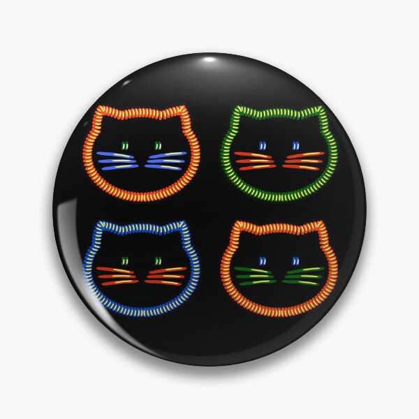 Item preview, Great embroidered geometric kitty designed and sold by kebello-shop.