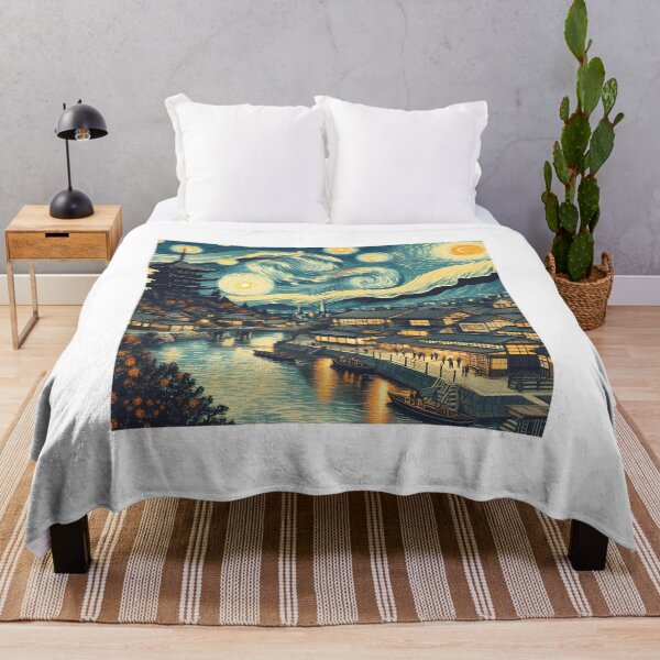 Artikelvorschau, Kyoto, Japan, Design im Stil von Vincent van Gogh Sternennacht entworfen und verkauft von CreativeSparkzz.