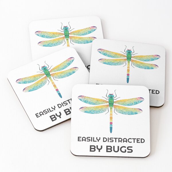 Item preview, Easily distracted by bugs - dragonfly designed and sold by twisted-dot.
