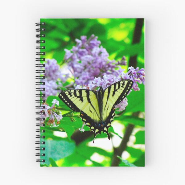 Item preview, Mariposa cola de golondrina tigre canadiense sobre arbusto lila designed and sold by BuddingTree.