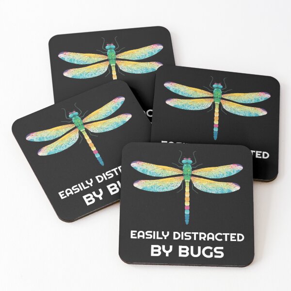 Item preview, Easily distracted by bugs - dragonfly designed and sold by twisted-dot.