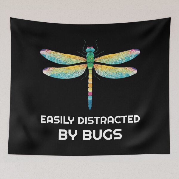 Item preview, Easily distracted by bugs - dragonfly designed and sold by twisted-dot.
