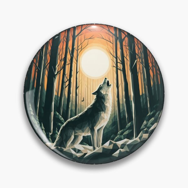 Item preview, Low Poly Howling Wolf designed and sold by SebastianArt75.