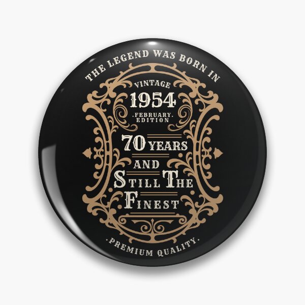 Item preview, Vintage Born February 1954 | 70 Years Old Legend | 70th Birthday designed and sold by 4TeeToo.