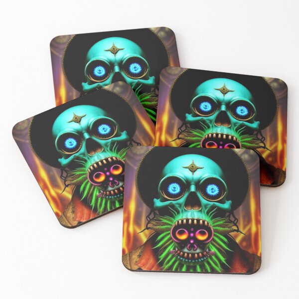 Item preview, Dark Trippy Psychedelic Skull Art designed and sold by TheDarkWardrobe.