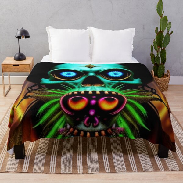 Item preview, Dark Trippy Psychedelic Skull Art designed and sold by TheDarkWardrobe.