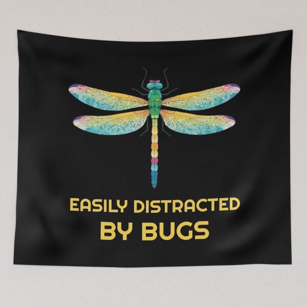 Item preview, Easily distracted by bugs - dragonfly designed and sold by twisted-dot.