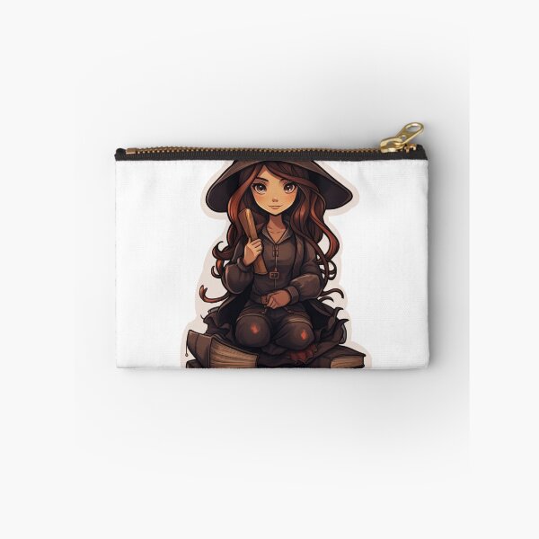Item preview, Bookish Magic: Cartoon Witch in Brown Sticker designed and sold by PureGlee.