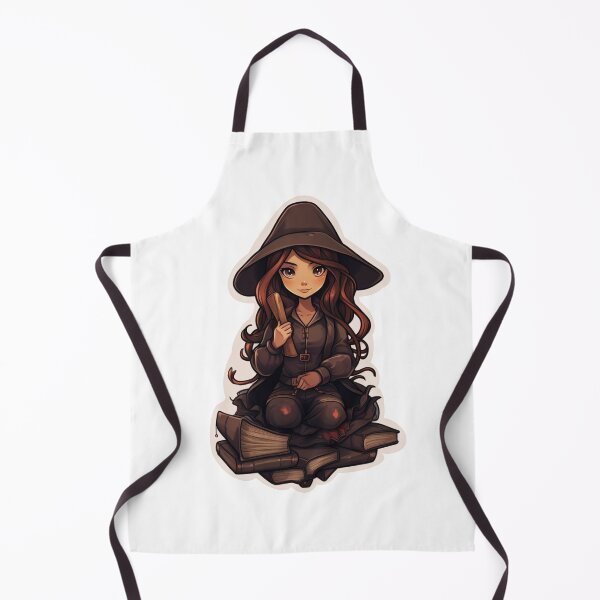 Item preview, Bookish Magic: Cartoon Witch in Brown Sticker designed and sold by PureGlee.