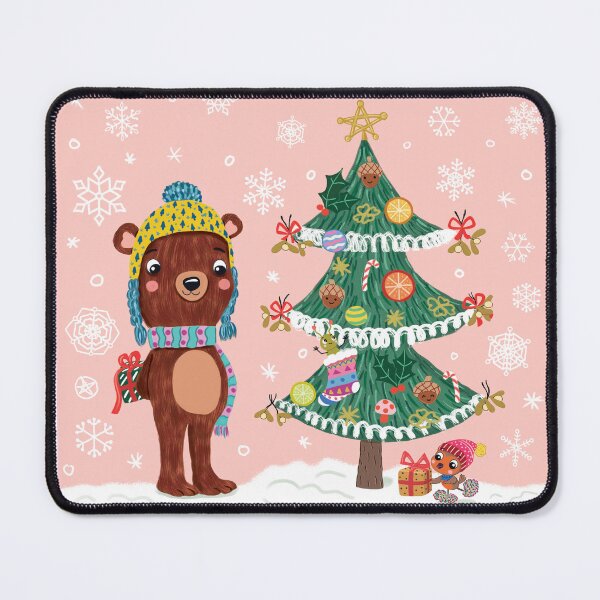 Item preview, Cute bear and bird sharing Christmas gifts designed and sold by Bianca Nita.