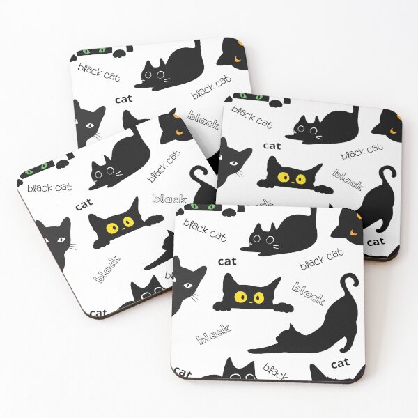 Item preview, happy black cats in various cute guises. designed and sold by esao.