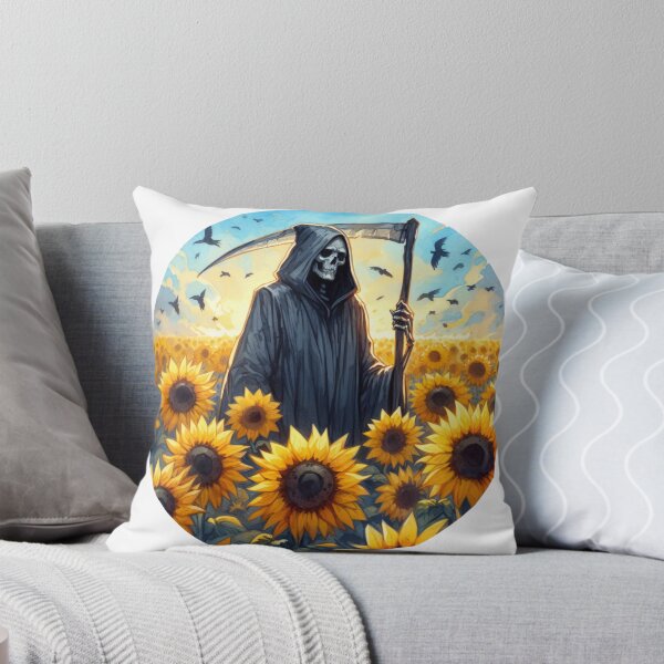 Item preview, GrimReaper en el campo de girasoles designed and sold by OFDesignGallery.