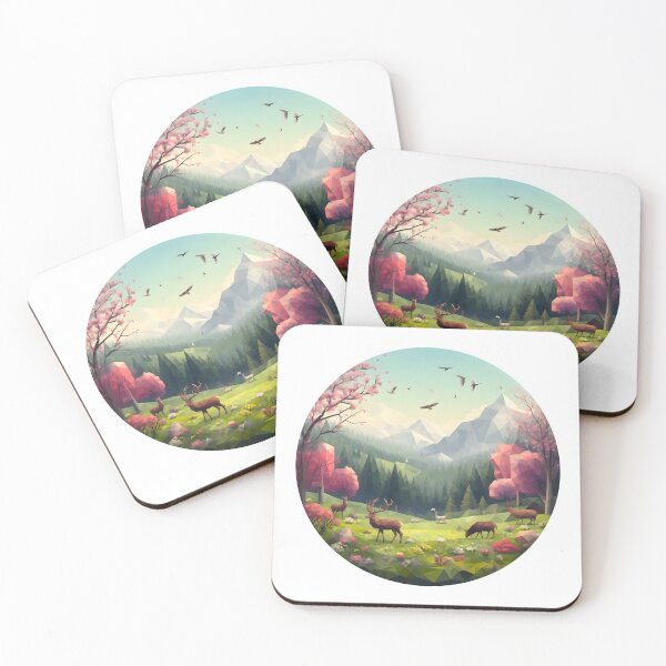 Item preview, Bosque Primaveral abstracta Low poly designed and sold by SebastianArt75.