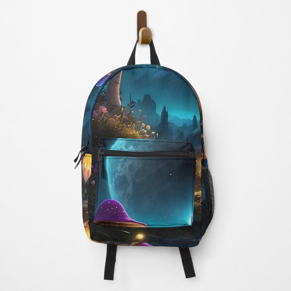 Item preview, Glowing Oasis: A Bioluminescent Eden Under a Cosmic Canopy designed and sold by ArtComixHaven.