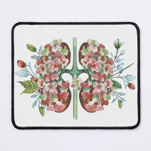 Item preview, Anatomy floral Kidney illustration designed and sold by EmeraldeaArt.