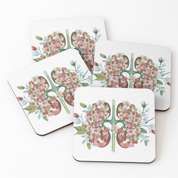 Item preview, Anatomy floral Kidney illustration designed and sold by EmeraldeaArt.