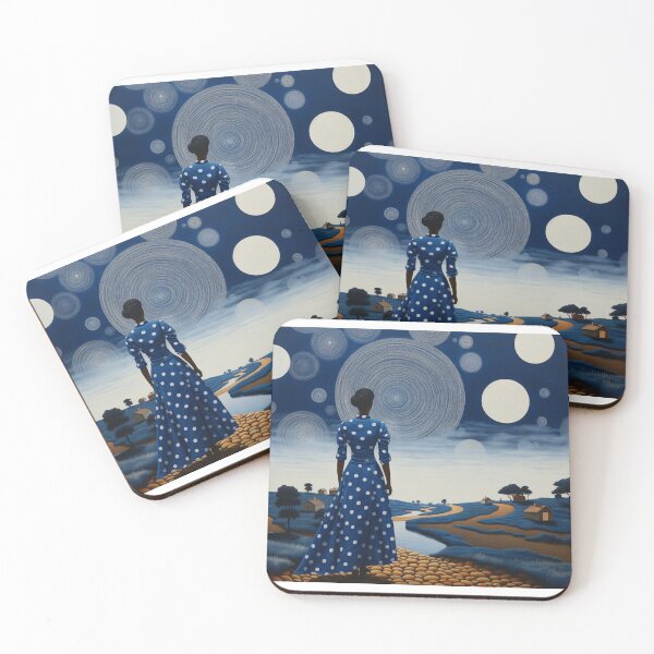 Item preview, Woman In a Blue fram designed and sold by DesignVistaHub.