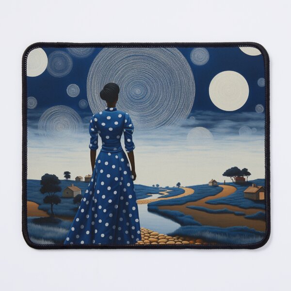 Item preview, Woman In a Blue fram designed and sold by DesignVistaHub.
