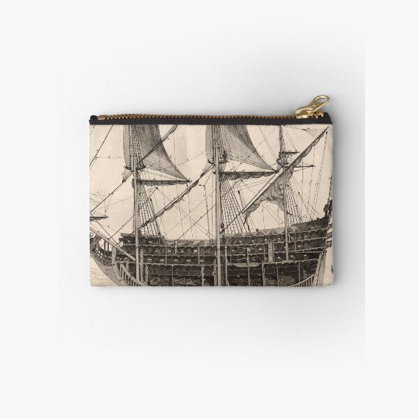Item preview, Vintage Naval Vessel Interior Diagram (1693) designed and sold by BravuraMedia.