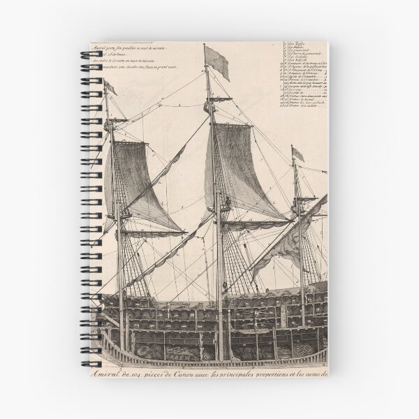 Item preview, Vintage Naval Vessel Interior Diagram (1693) designed and sold by BravuraMedia.
