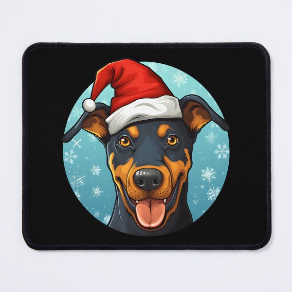 Item preview, Colorful Kawaii Santa Dobermann designed and sold by Leonardo Palumbo.
