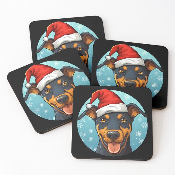 Item preview, Colorful Kawaii Santa Dobermann designed and sold by Leonardo Palumbo.