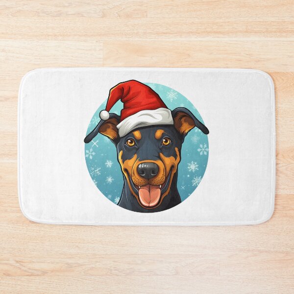 Item preview, Colorful Kawaii Santa Dobermann designed and sold by Leonardo Palumbo.