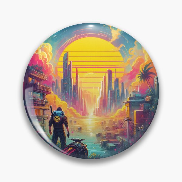 Item preview, CyberPunk Hero con vistas a la ciudad designed and sold by OFDesignGallery.