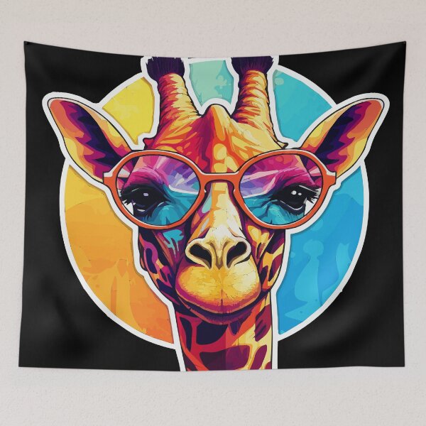 Artikelvorschau, Giraffe mit Sonnenbrille entworfen und verkauft von VelvetRoom.