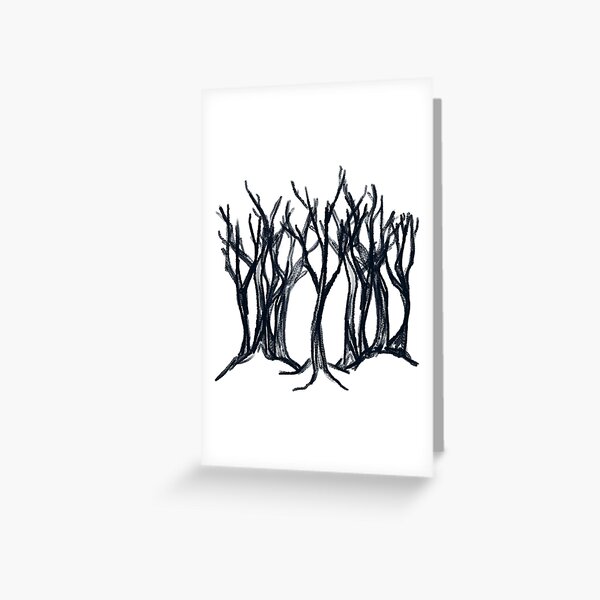The Empty Forest B&W (White) Greeting Card