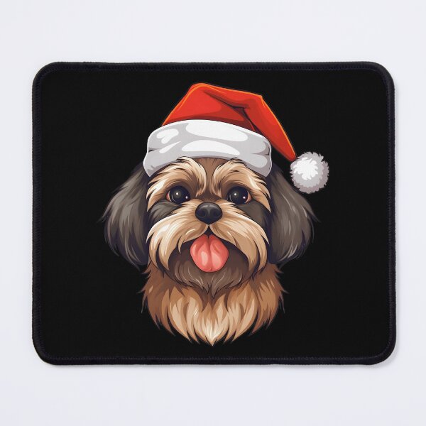 Item preview, Colorful Kawaii Santa Shorkie designed and sold by Leonardo Palumbo.