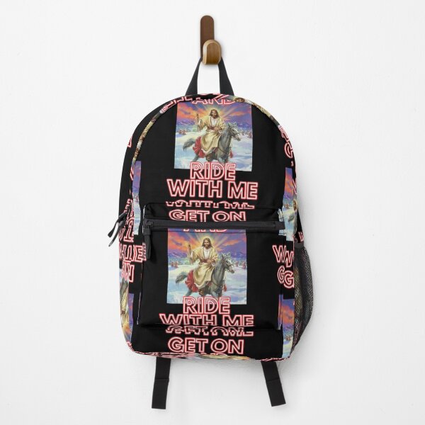 Item preview, Get on and ride with me say Jesus on horseback christian funny gifts designed and sold by thankful-loco.