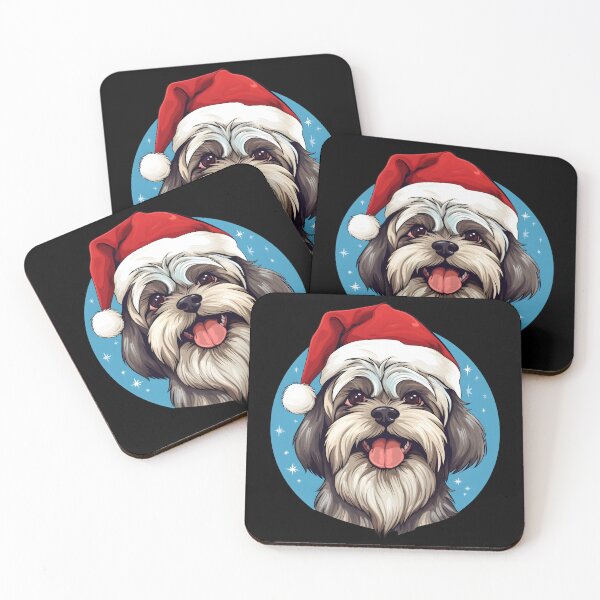 Item preview, Colorful Kawaii Santa Shorkie designed and sold by Leonardo Palumbo.