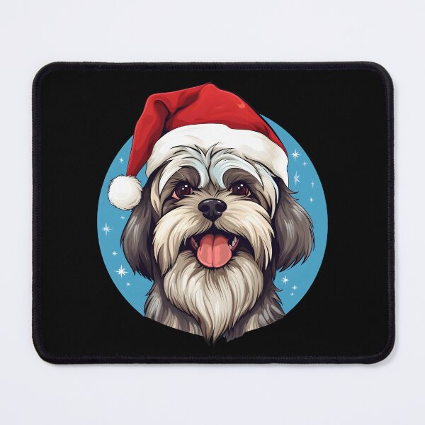 Item preview, Colorful Kawaii Santa Shorkie designed and sold by Leonardo Palumbo.