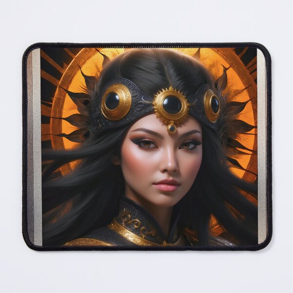 Item preview, The Soothsayer Rhyneera Captivating AI Concept Art Print by Xzendor7 designed and sold by Xzendor7 Digital Art Creations.