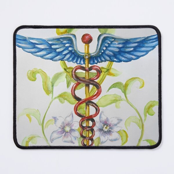 Item preview, Blossoming Health: A Botanical Caduceus designed and sold by EmeraldeaArt.