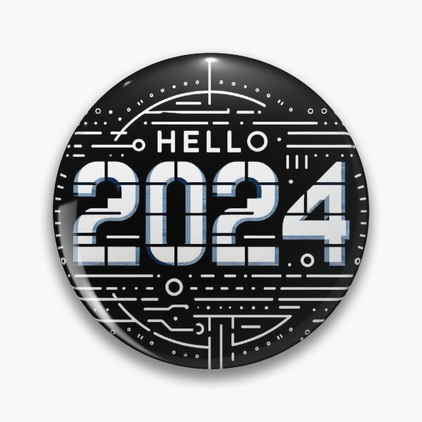 Item preview, Hello 2024 - Futuristic New Year Greeting designed and sold by KNAA.