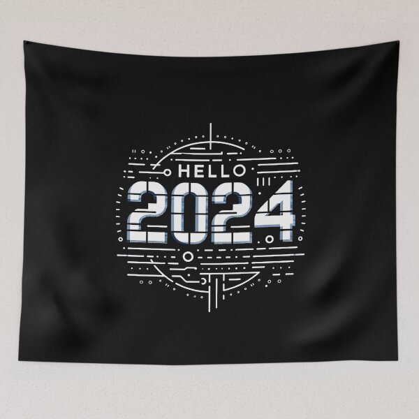 Item preview, Hello 2024 - Futuristic New Year Greeting designed and sold by KNAA.