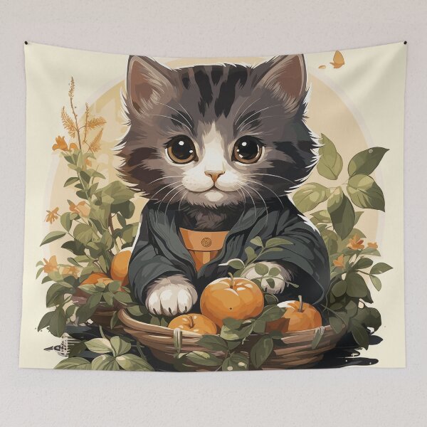 Item preview, Cat with oranges designed and sold by Haramana.
