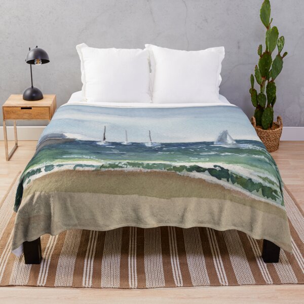 Aperçu de l'œuvre Plage à Monterey aquarelle créée et vendue par zyurelaie.