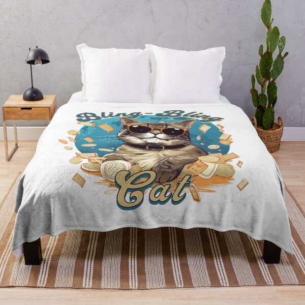 Item preview, Cash & Crypto Rain on Cat with Sunglasses designed and sold by JonathanP514.