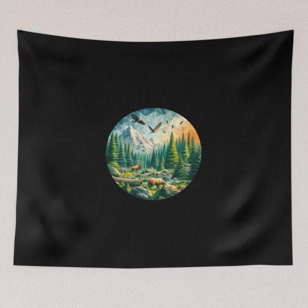 Item preview, Bosque al Atardecer Low Poly designed and sold by SebastianArt75.